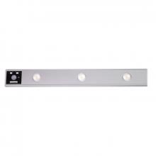 Lit Up Lighting UC1916 SS-3CCT - 16” Rechargeable Under Cabinet Motion Sensor light in 3CCT 3000K, 4000K, and 5000K in Silver finish